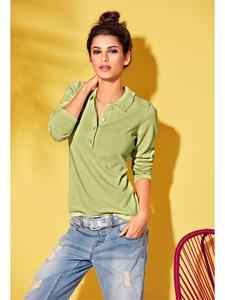Свитер-поло цвета киви Heine