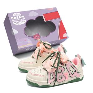 7 SEVFUN Скользоустойчивые износостойкие дышащие лоу-топ скейтбордские кеды женские клубнично-розовые, цвет Strawberry Pink