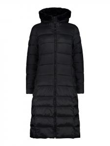 стеганое пальто черного цвета CMP