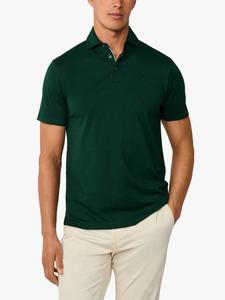 Классическая поло с коротким рукавом из пима-хлопка Hackett London, Forest Night Green