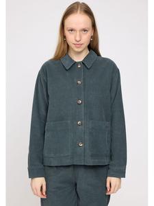 Вельветовая рубашка зеленого цвета MAZINE