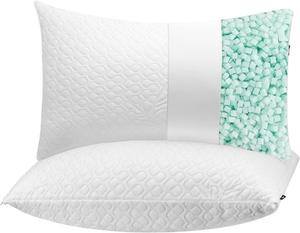 Rainmr Подушка из пены с эффектом памяти с охлаждающим чехлом White