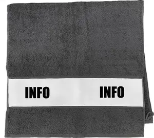 Полотенце Huuraa Info Символ Подарок 50x100см Графит Хлопок Info Present Hellweg Druckerei