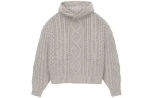 Кабельный худи Fear Of God Essentials, smoke cloud серый/серебро cloud