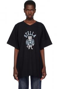 Футболка с талисманом «Черный леопард» Stella McCartney