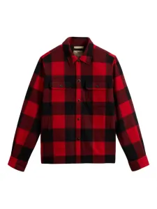 Куртка-рубашка в клетку Woolrich, красный