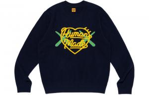 Свитер X Kaws вязаный HUMAN MADE, синий