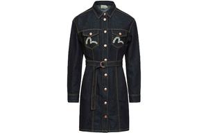 Женское платье с длинными рукавами Деним Синий EVISU