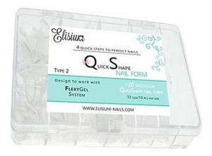 Форма для ногтей Quick Shape, формы для наращивания ногтей Тип 2, 120 шт. Elisium