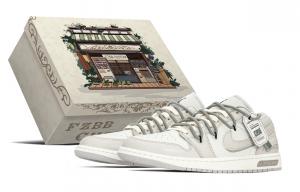 Jordan Кроссовки Air 1 Romantic, Special Box устойчивые к истиранию низкие винтажные баскетбольные мужские Gray White