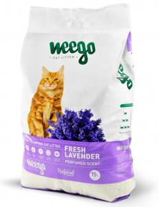 Комкующийся наполнитель для кошачьего туалета Weego лаванда 4,3 кг