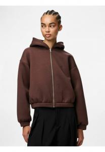 Толстовка Pieces PCBUCUBA REISSVERSCHLUSS , Chicory Coffee/Dark Brown