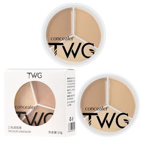 Прозрачный триколор консилер Natural Long Lasting No Transfer Adherent Non Cakey выравнивающий тон кожи 15g TWG