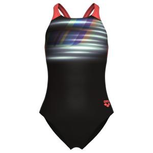 Купальник для девочки с эффектом потертости V-образный вырез сзади L - купальник Arena, мультиколор