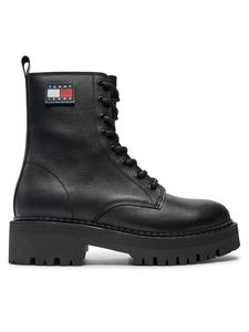 Ботильоны на шнуровке Tommy Jeans, черный