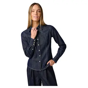 Рубашка с длинным рукавом Wrangler Exag Yoke, синий