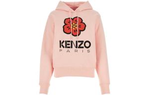 Свитшот женский Kenzo с капюшоном, светло-розовый