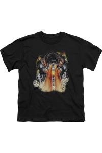 Футболка с принтом Супермена 218 детская с коротким рукавом Gildan, черный