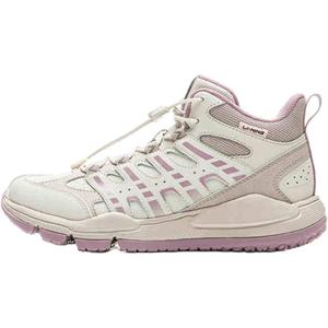 Износостойкие амортизирующие кроссовки для детей с низким верхом для активного отдыха на природе LINING YOUNG, белый/фиолетовый