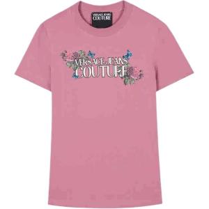 Футболка с цветочным декором VERSACE, розовый