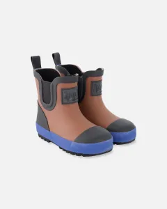 Короткие резиновые сапоги из натурального коричневого каучука Deux Par Deux