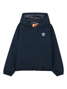 Куртка с капюшоном и логотипом Timberland Kids, синий