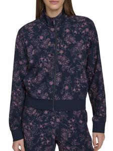 Куртка-бомбер с цветочным принтом Andrew Marc, синий