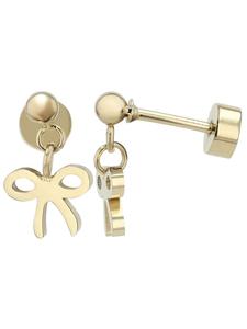 Adeliás Женские серьги - серьги-гвоздики из нержавеющей стали в золотом исполнении