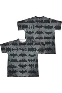 Футболка с коротким рукавом для подростков с символикой Batman 75 (принт спереди и сзади) Gildan, белый