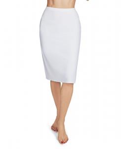 Женская бесшовная юбка-комбинация с высокой талией и клеевым соединением MeMoi, White