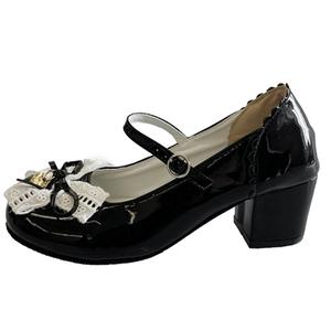 NX DOUGHNUT Женские туфли Мэри Джейн на массивном каблуке черные, цвет Black