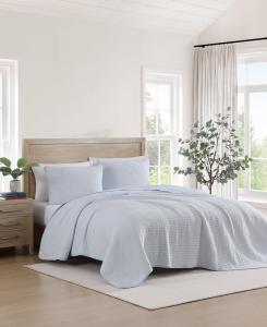 Комплект постельного белья Ithaca Stripe Cotton, двусторонний, 2 предмета, размер Twin Tommy Hilfiger, White/Boathouse Blue