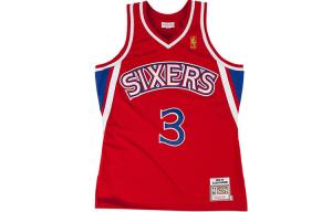 Аутентичная джерси Mitchell & Ness 'NBA Philadelphia 76ers 96 Allen Iverson' Mitchell Ness, красный