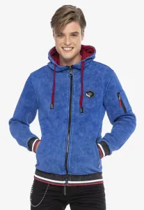 Толстовка на молнии Cipo & Baxx, Saxeblue