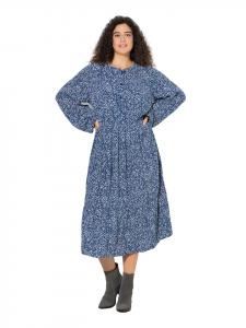 Ulla Popken Платье миди темно-синего цвета