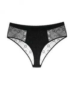 Трусы из сетчатой ткани с логотипом Marine Serre, черный