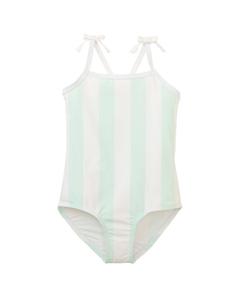 Хоуп & Хенри слитный купальник с перекрестными лямками HOPE & HENRY, зеленый