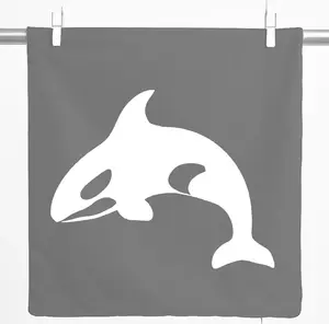 Декоративная наволочка Huuraa с изображением косатки, подарок, 40x40 см, серо-стальной хлопок, украшение в виде косатки Hellweg Druckerei