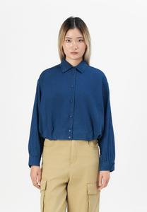 Блуза GAP BUBBLE HEM , Medium Indigo/Blue