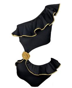 Сплошной купальник Paola для девочек NESSI BYRD - Little Kid, Big Kid, черный