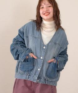 Mililopiulu/Кардиган из джинсовой ткани с присборенными рукавами (женский) Gsc Womens Select, цвет Blue