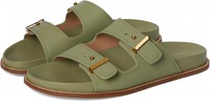 Сандалии Cole Haan Marisol Footbed Sandals, цвет Oil Green Leather