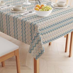 Квадратная скатерть, 100 % хлопок, 60х60 дюймов, шеврон в стиле бохо.