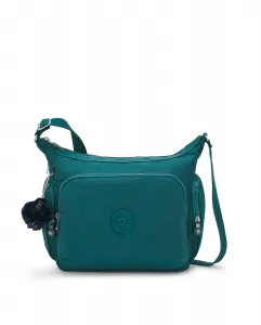 Большая сумка через плечо на молнии Kipling, фиолетово-зеленый