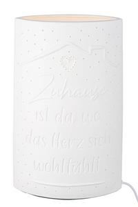 Настольная лампа GILDE Zuhause, белый - керамика - 18 x 29 x 10 см