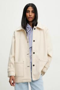 Хлопковая рубашка-куртка Answear.Lab, бежевый