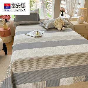 Fuanna Простыня на резинке 180х230 см, хлопковая, комплект из 3 предметов, цвет серый