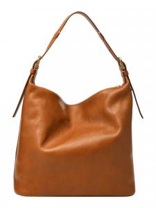 Женская кожаная сумка-хобо Fossil, цвет коньяк, ZB1823222
