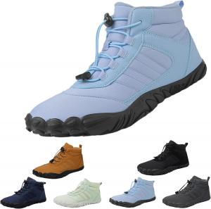 Зимние босоножки для женщин, зимняя походная обувь для мужчин, минималистичные ботинки с широкой носочной частью, противоскользящие и водонепроницаемые босоножки для ходьбы Imtosec, A108-Light Blue