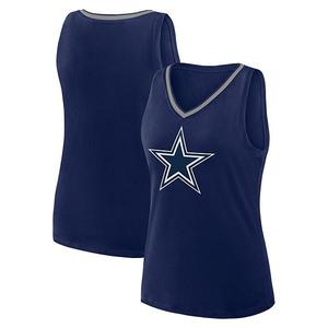 Женский логотипный майка-танк V-образного выреза Dallas Cowboys Stellar Win в цвете navy Unbranded